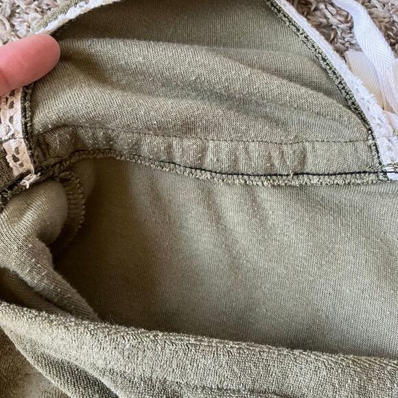 Lucky Brand Vtg Y2K Terry Cloth Swim Cover-up Dress Olive Green Halter Neck - Picture 9 of 16